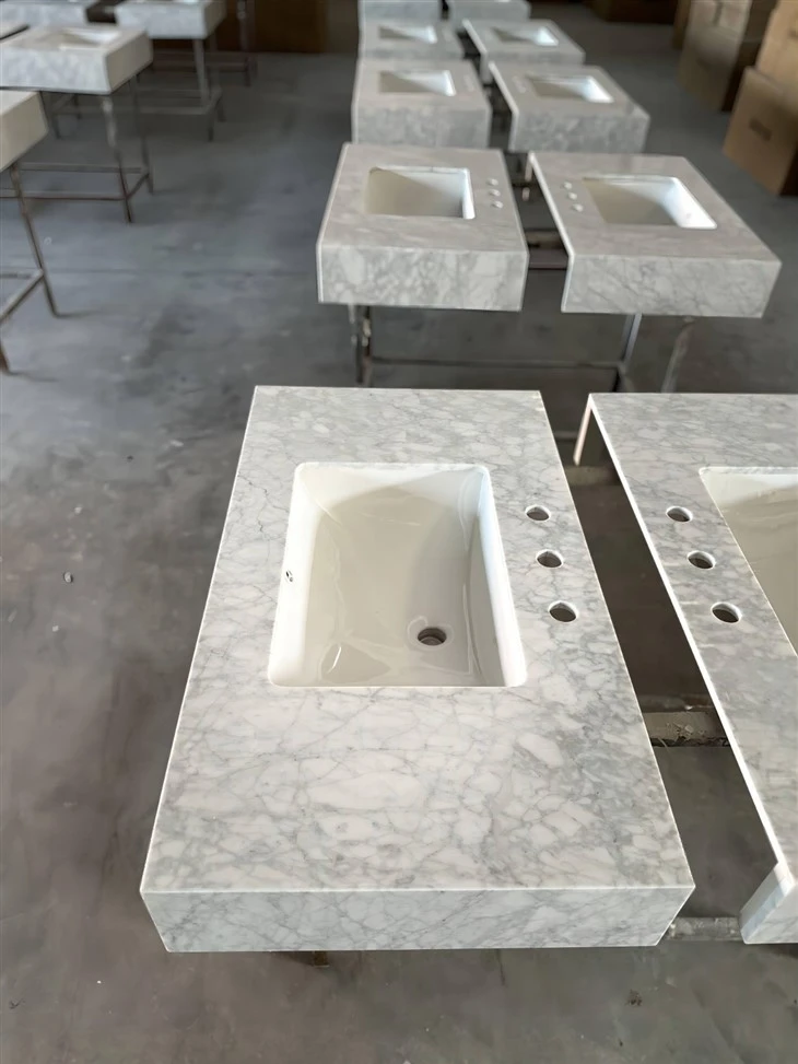 info-1-1 Carrara White Bathroom Sink Tops
