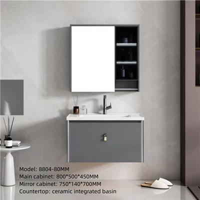 Dulap din lemn pentru baie mic apartament